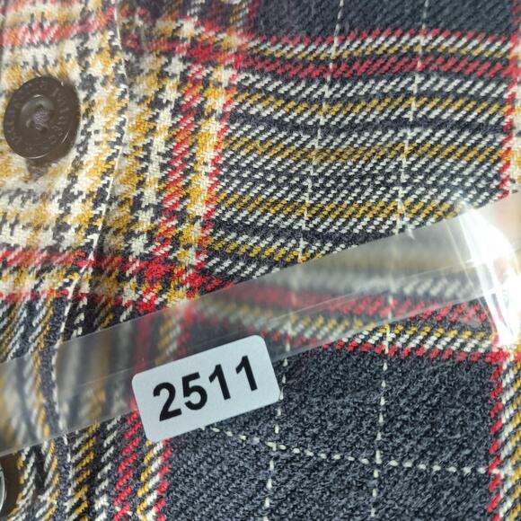 Patagonia Shirt Womens 6 Navy Red Plaid Fjord Flannel Henley Organic Cotton - Picture 11 of 11